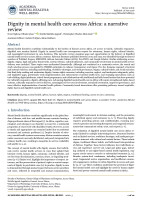 Dignity in mental health care across Africa: a narrative review